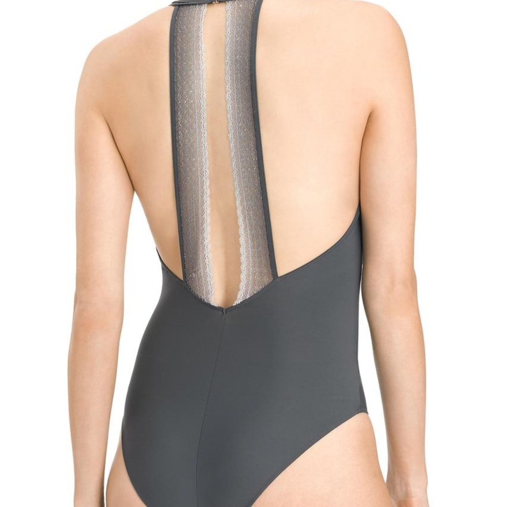 Natori Spectrum Unlined Bodysuit Pewter Size S